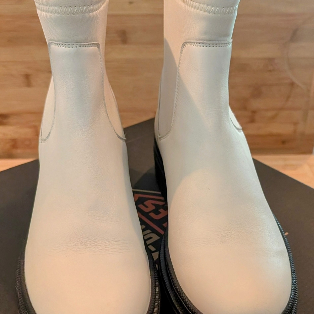 Harley-Davidson Gray Combat Moto Boots with Chunky Sole - Picture 3 of 6